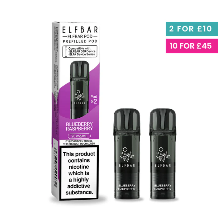 Blueberry Raspberry - Elf Bar 600 Pre-Filled Pods (2 Pack)