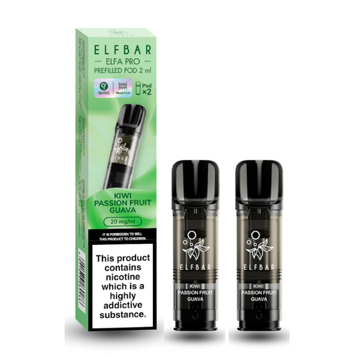 Kiwi Passionfruit Guava - Elfa Pro Pods By Elf Bar