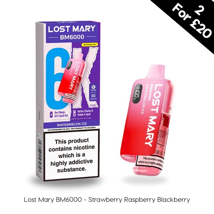 Strawberry Raspberry Blackberry Lost Mary BM6000 Pod Kit