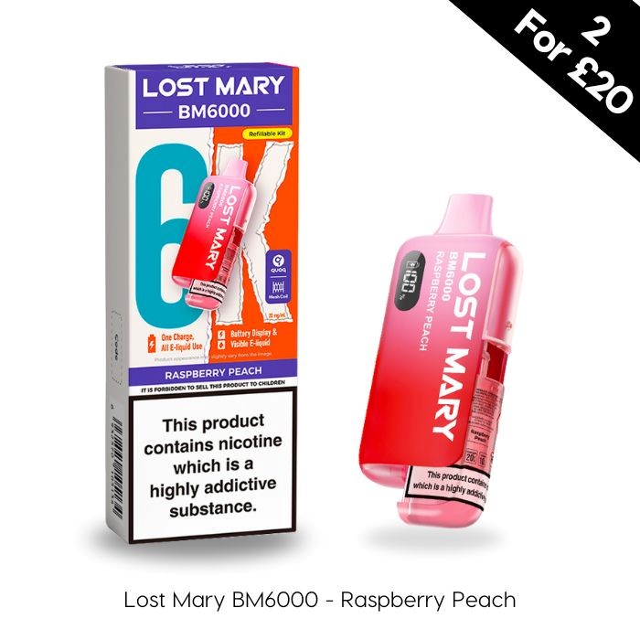 Raspberry Peach - Lost Mary BM6000 Prefilled Kit