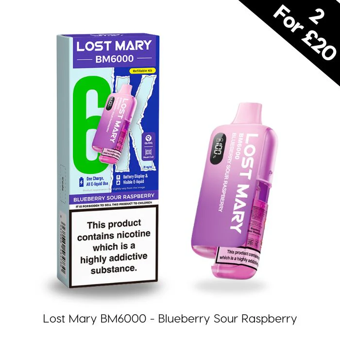 Blueberry Sour Raspberry - Lost Mary BM6000 Prefilled Kit