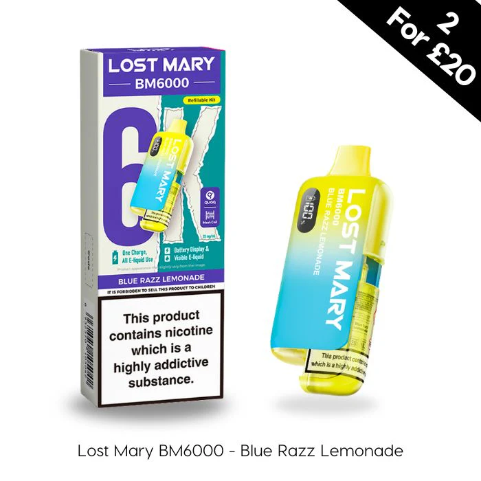 Blue Razz Lemonade - Lost Mary BM6000 Prefilled Kit