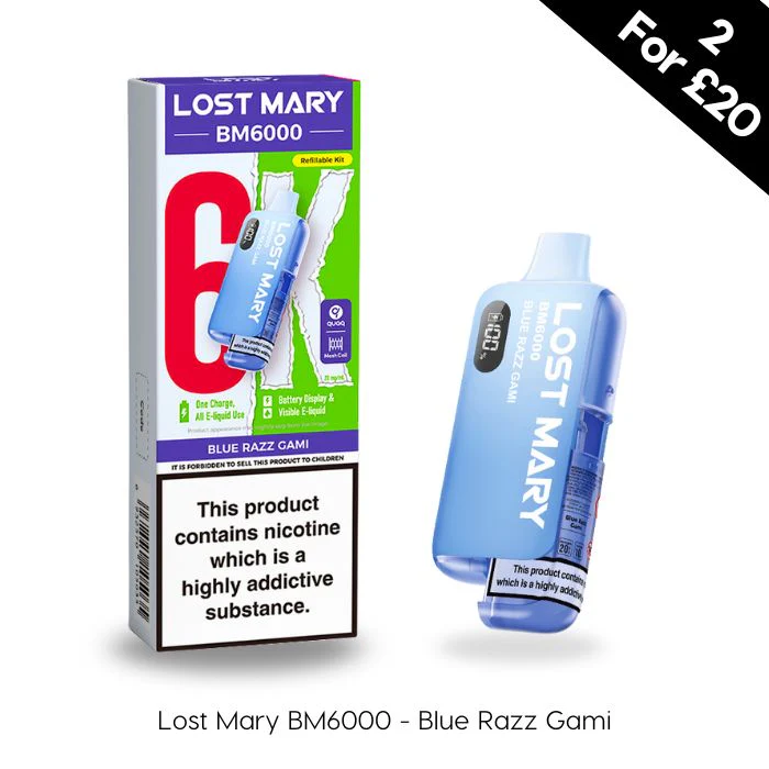 Blue Razz Gami - Lost Mary BM6000 Prefilled Kit