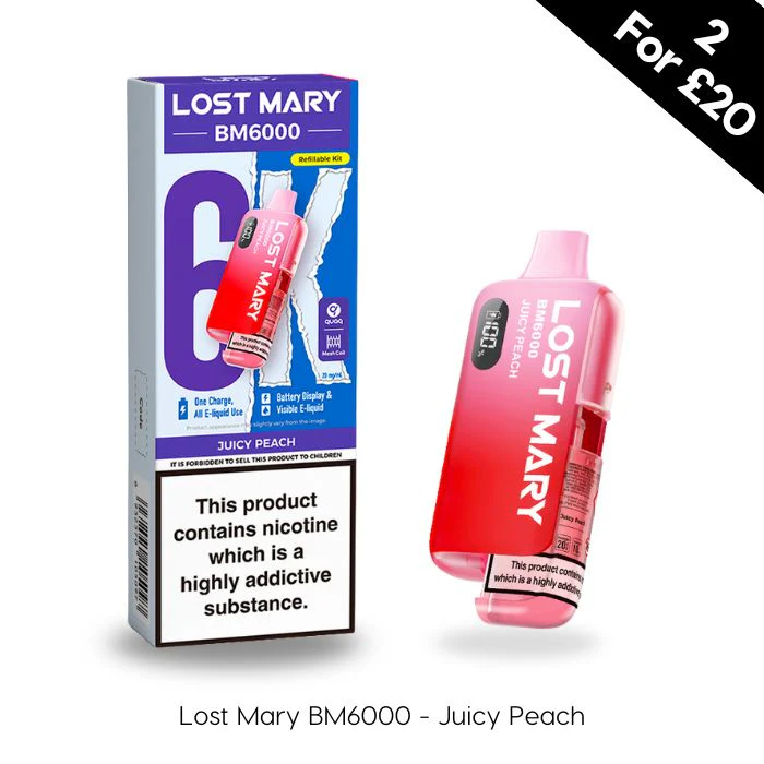 Juicy Peach - Lost Mary BM6000 Prefilled Kit