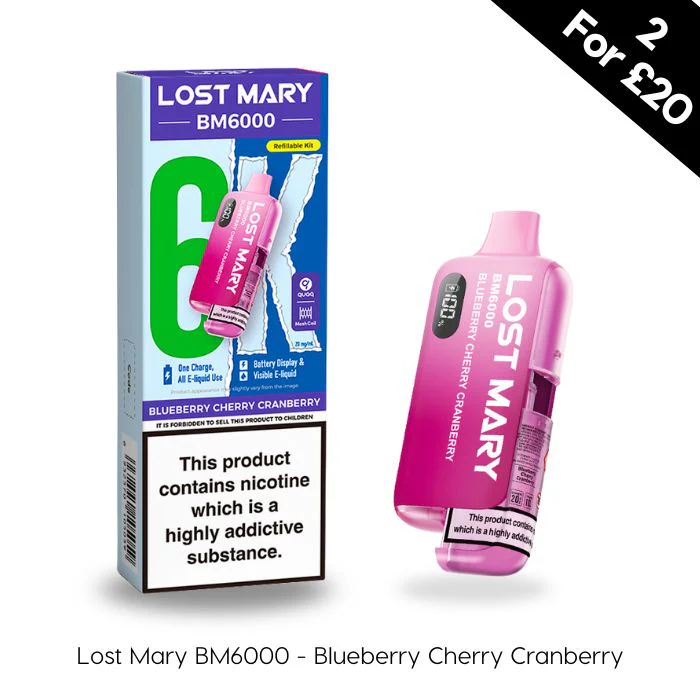 Blueberry Cherry Cranberry - Lost Mary BM6000 Prefilled Kit