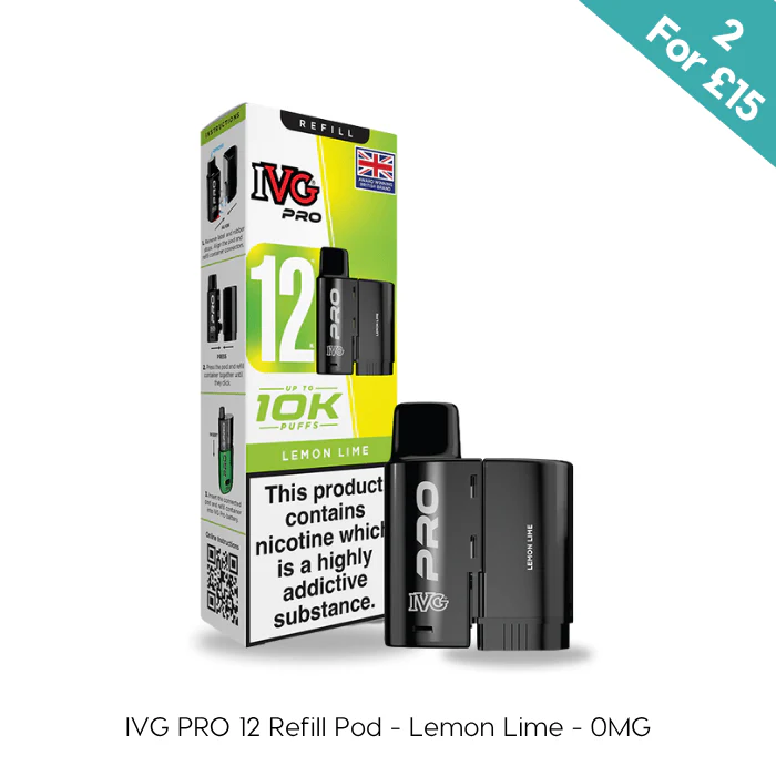Lemon Lime - Zero Nic - IVG PRO 12 Pods