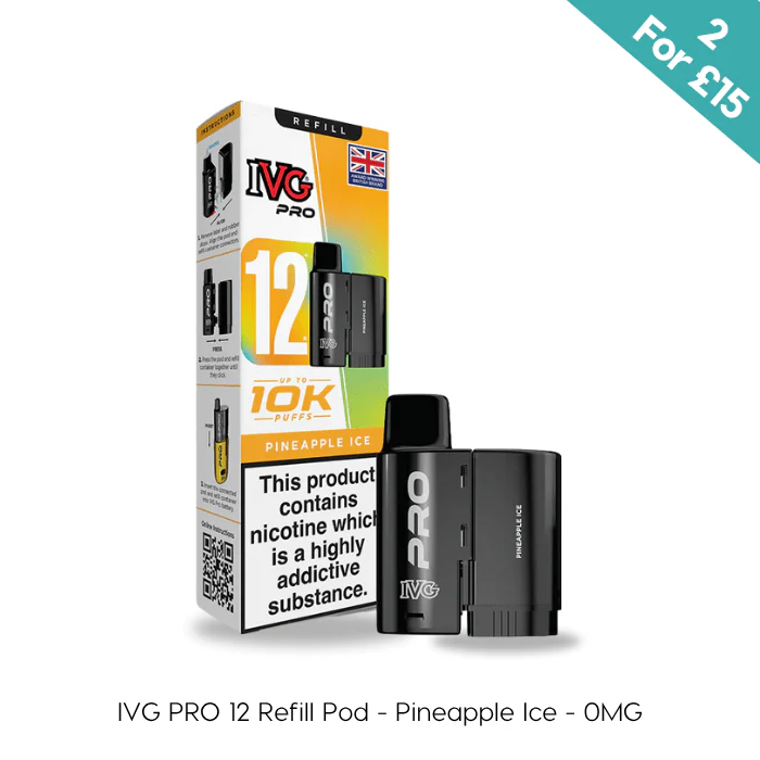 Pineapple Ice - Zero Nic - IVG PRO 12 Pods