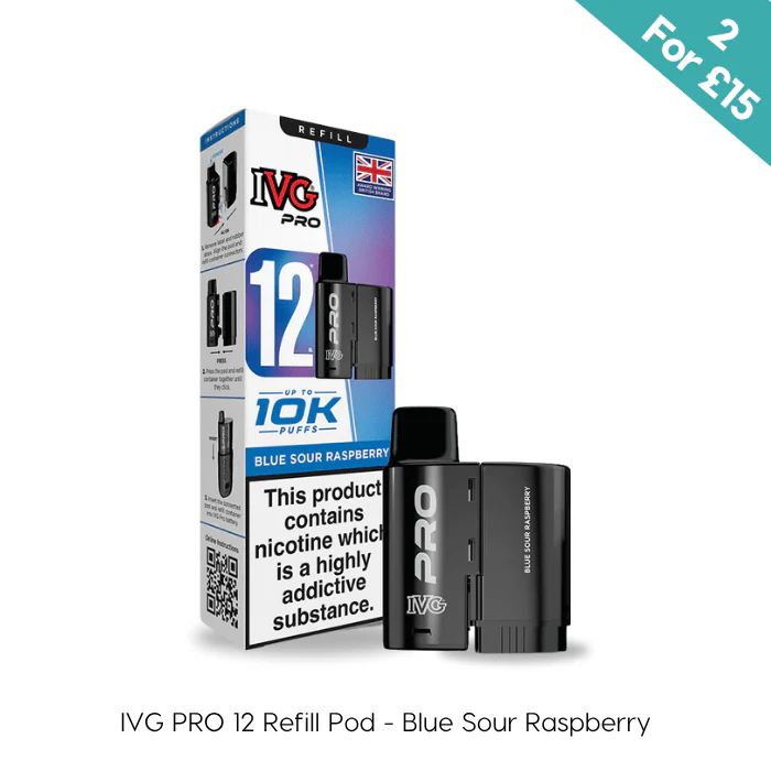 Blue Sour Raspberry - IVG PRO 12 Pods