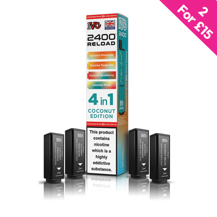 Coconut Edition - IVG 2400 Reload 4-in-1 Prefilled PODS