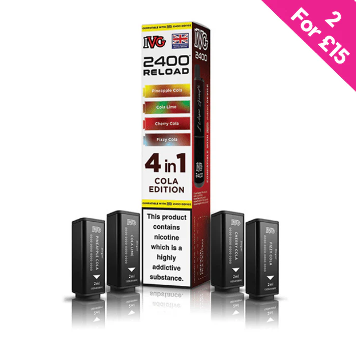 Cola Edition - IVG 2400 Reload 4-in-1 Prefilled PODS