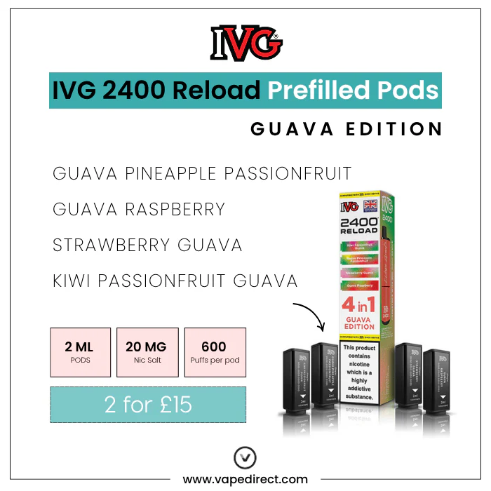 Guava Edition - IVG 2400 Reload 4-in-1 Prefilled PODS