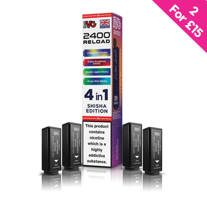 Shisha Edition - IVG 2400 Reload 4-in-1 Prefilled PODS