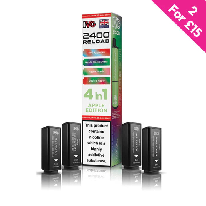 Apple Edition - IVG 2400 Reload 4-in-1 Prefilled PODS