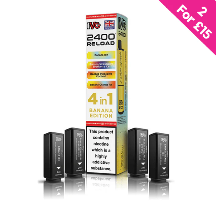 Banana Edition - IVG 2400 Reload 4-in-1 Prefilled PODS