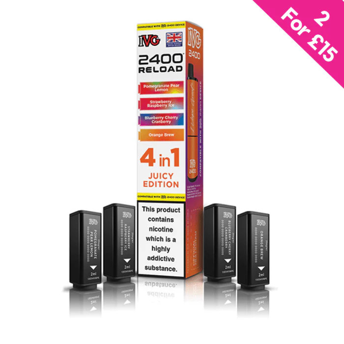 Juicy Edition - IVG 2400 Reload 4-in-1 Prefilled PODS