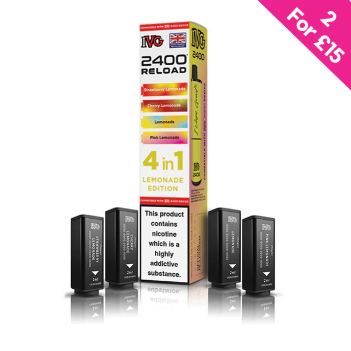 Lemonade Edition - IVG 2400 Reload 4-in-1 Prefilled PODS