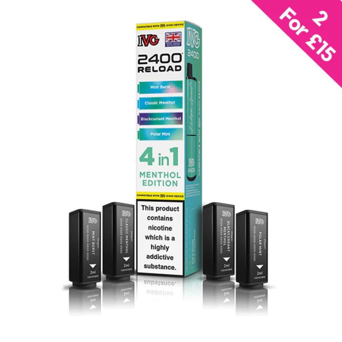 Menthol Edition - IVG 2400 Reload 4-in-1 Prefilled PODS