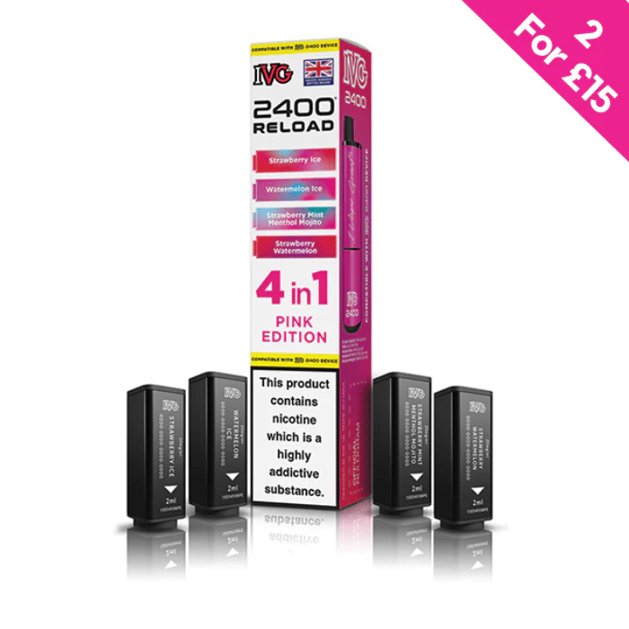 Pink Edition - IVG 2400 Reload 4-in-1 Prefilled PODS