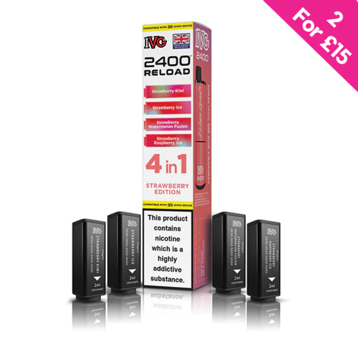 Strawberry Edition - IVG 2400 Reload 4-in-1 Prefilled PODS