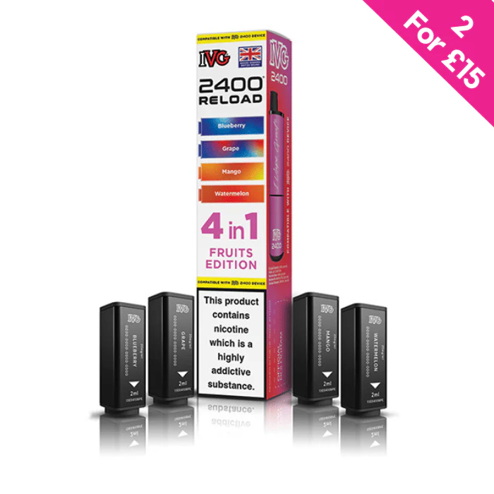 Fruits Edition - IVG 2400 Reload 4-in-1 Prefilled PODS