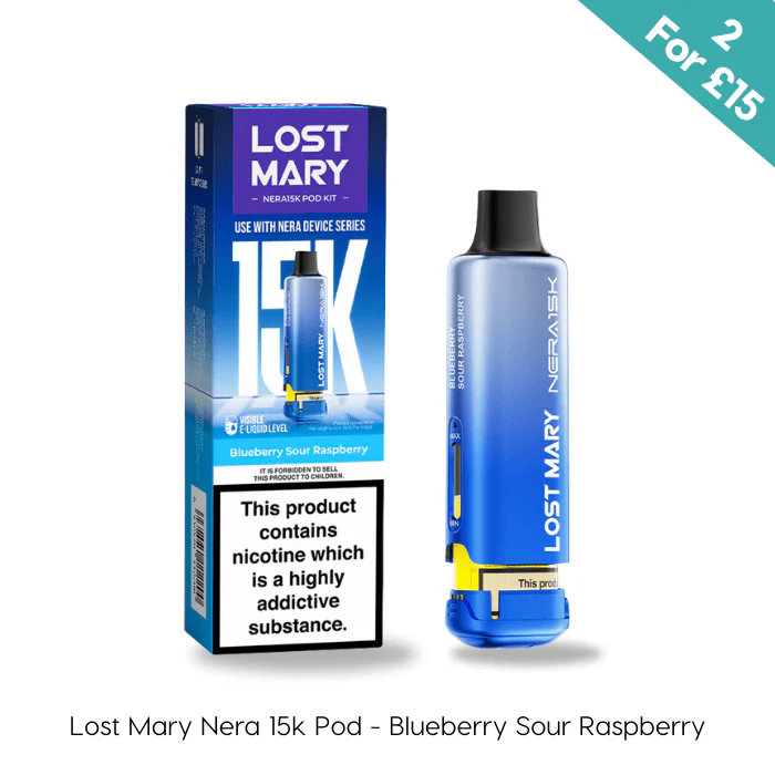 Blueberry Sour Raspberry - Lost Mary Nera 15K Prefilled Pods