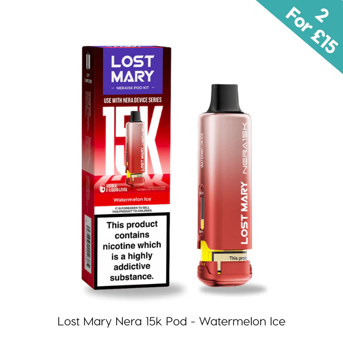 Watermelon Ice - Lost Mary Nera 15K Prefilled Pods