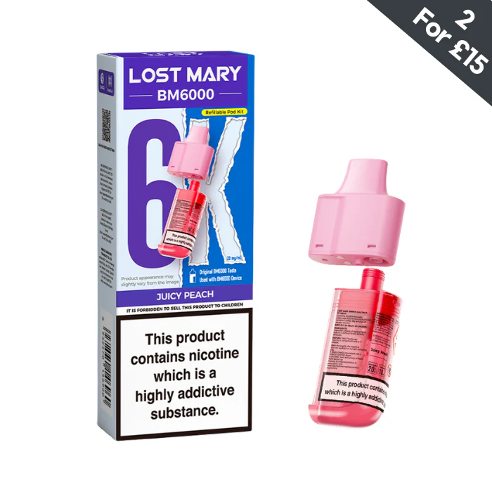 Juicy Peach - Lost Mary BM6000 POD