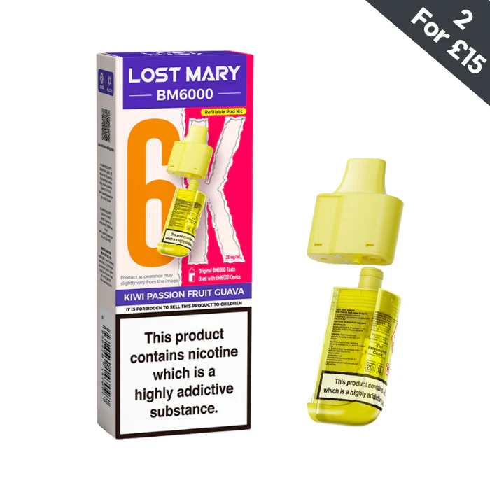 Kiwi Passion Fruit Guava - Lost Mary BM6000 POD