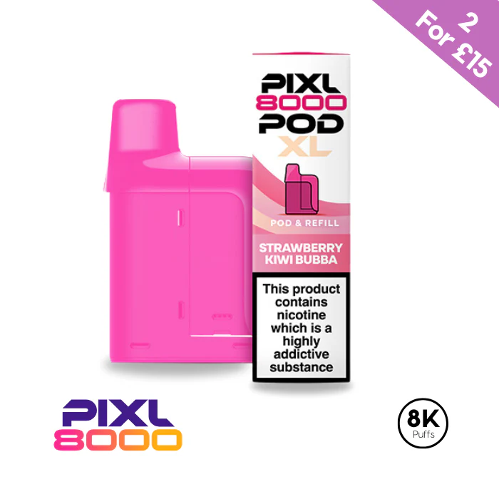 Strawberry Kiwi Bubba - Pixl 8000 Prefilled Pods