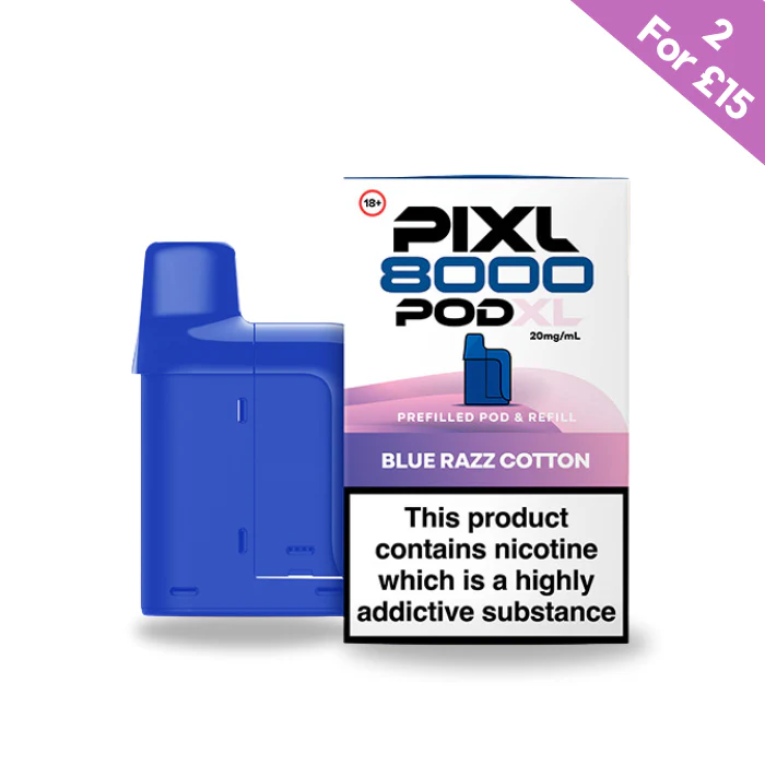 Blue Razz Cotton - Pixl 8000 Prefilled Pods