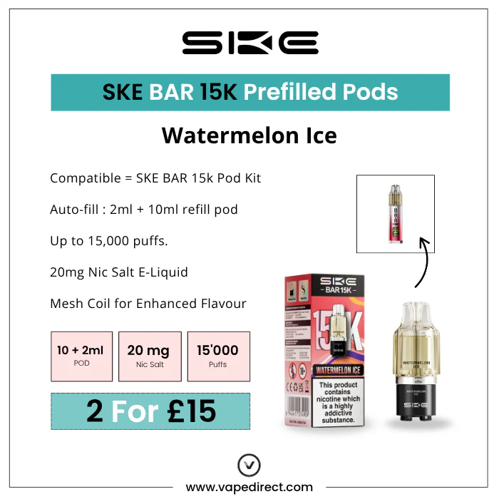 Watermelon Ice SKE Bar 15K Refill Pod