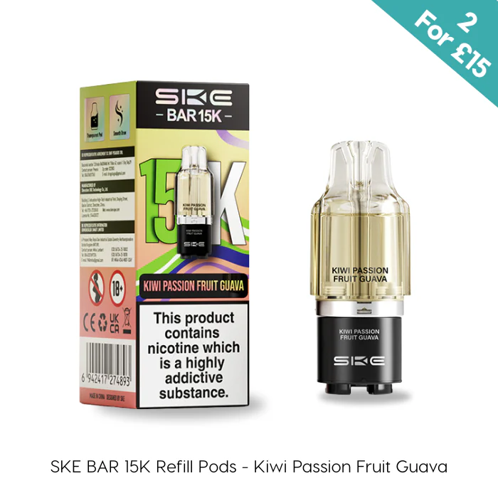 Kiwi Passion Fruit Guava SKE Bar 15K Refill Pod