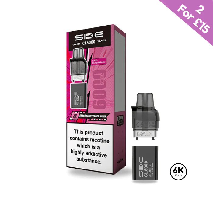 Dragonfruit Peach Melon - SKE Crystal CL6000 Pre-filled Pod