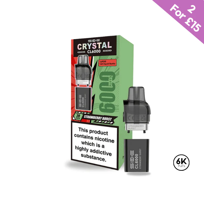 Strawberry Burst - SKE Crystal CL6000 Pre-filled Pods