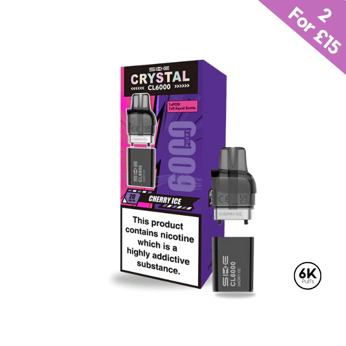 Cherry Ice - SKE Crystal CL6000 Pre-filled Pods