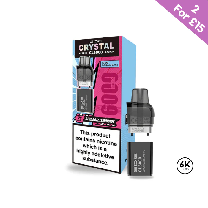 Blue Razz Lemonade - SKE Crystal CL6000 Pre-filled Pods