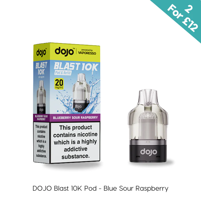 Blue Sour Raspberry - Vaporesso Dojo Blast 10K Prefilled Pods